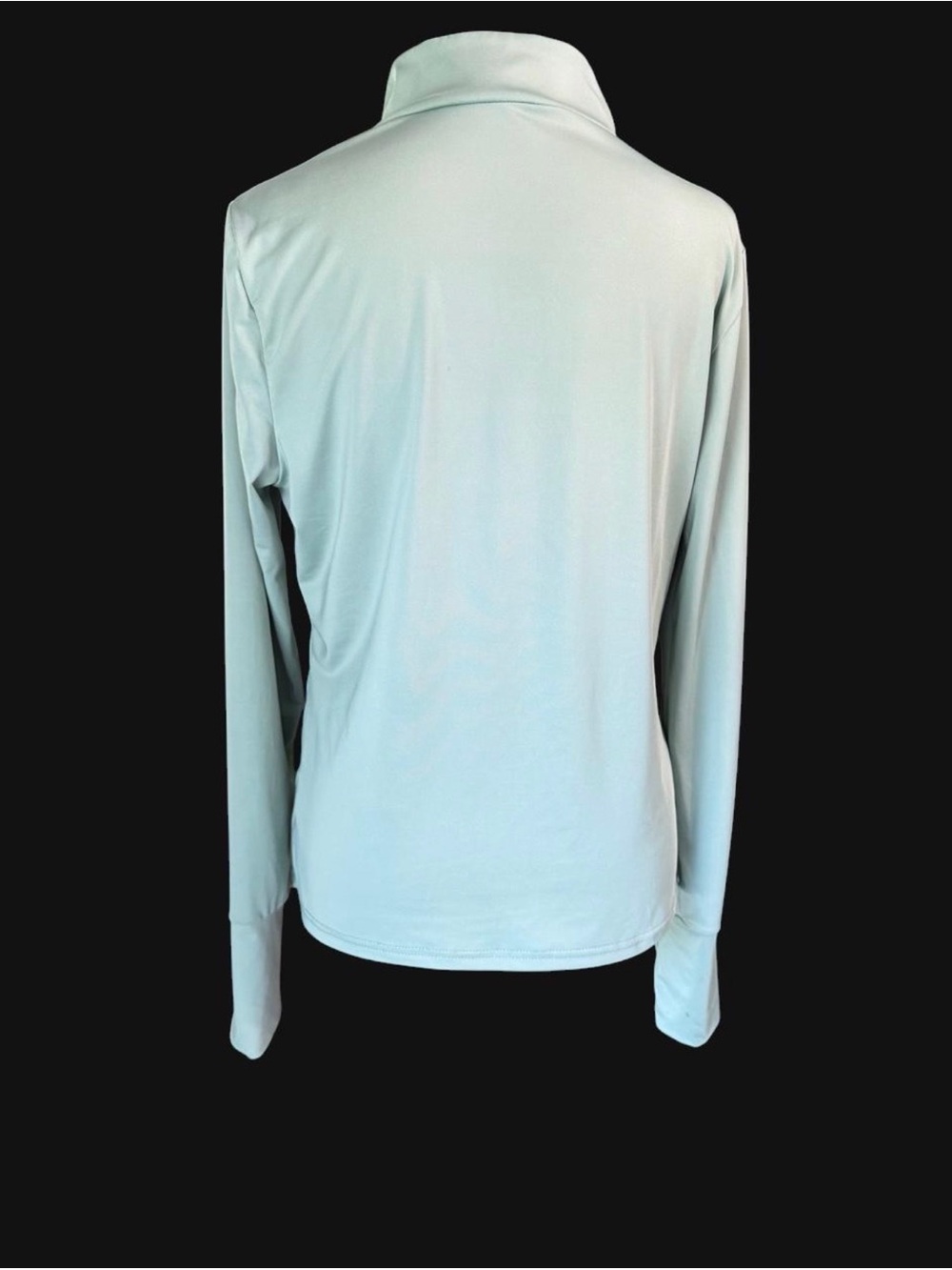 SHEIN Mint Green Quarter Zip Athletic Pullover Top Thumbholes Size Large - Picture 5 of 6